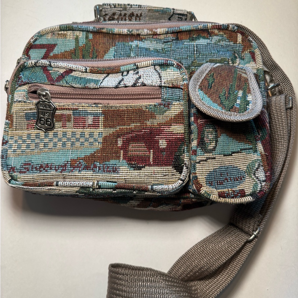 Route 66 Themed Multi-Color Medium sized Purse